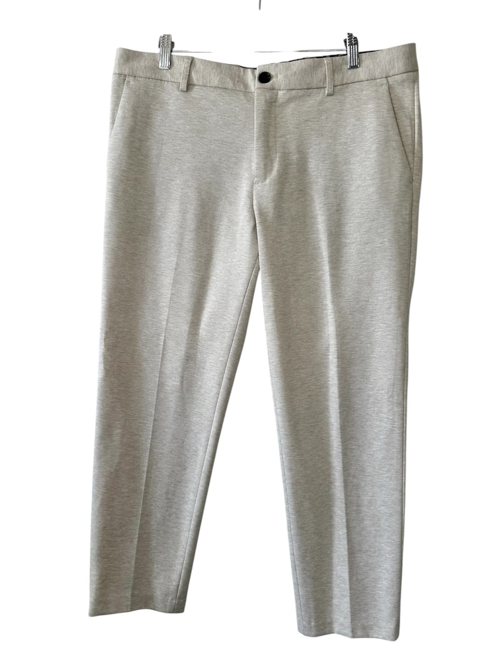 Scotch & Soda Men’s Heathered White Beige MOTT Hemmed Pants- Size 34 x 26.5